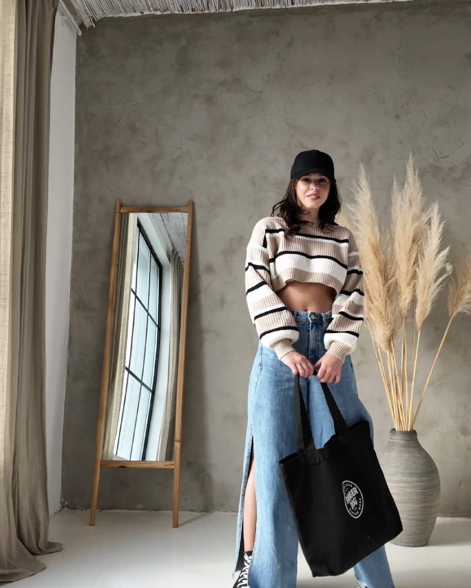 CITY shopper táska, fekete